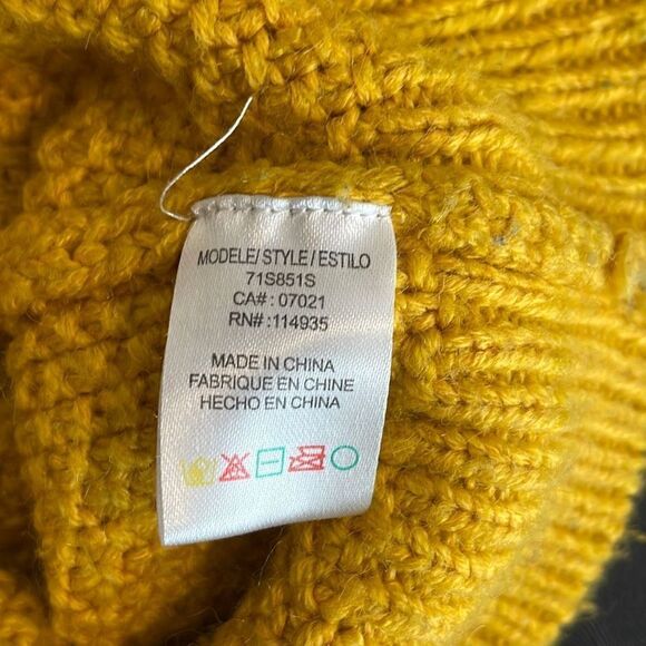 RD Style Womens Pullover Sweater Acrylic Blend Turtleneck‎ Knit Yellow Size XS - Picture 8 of 11